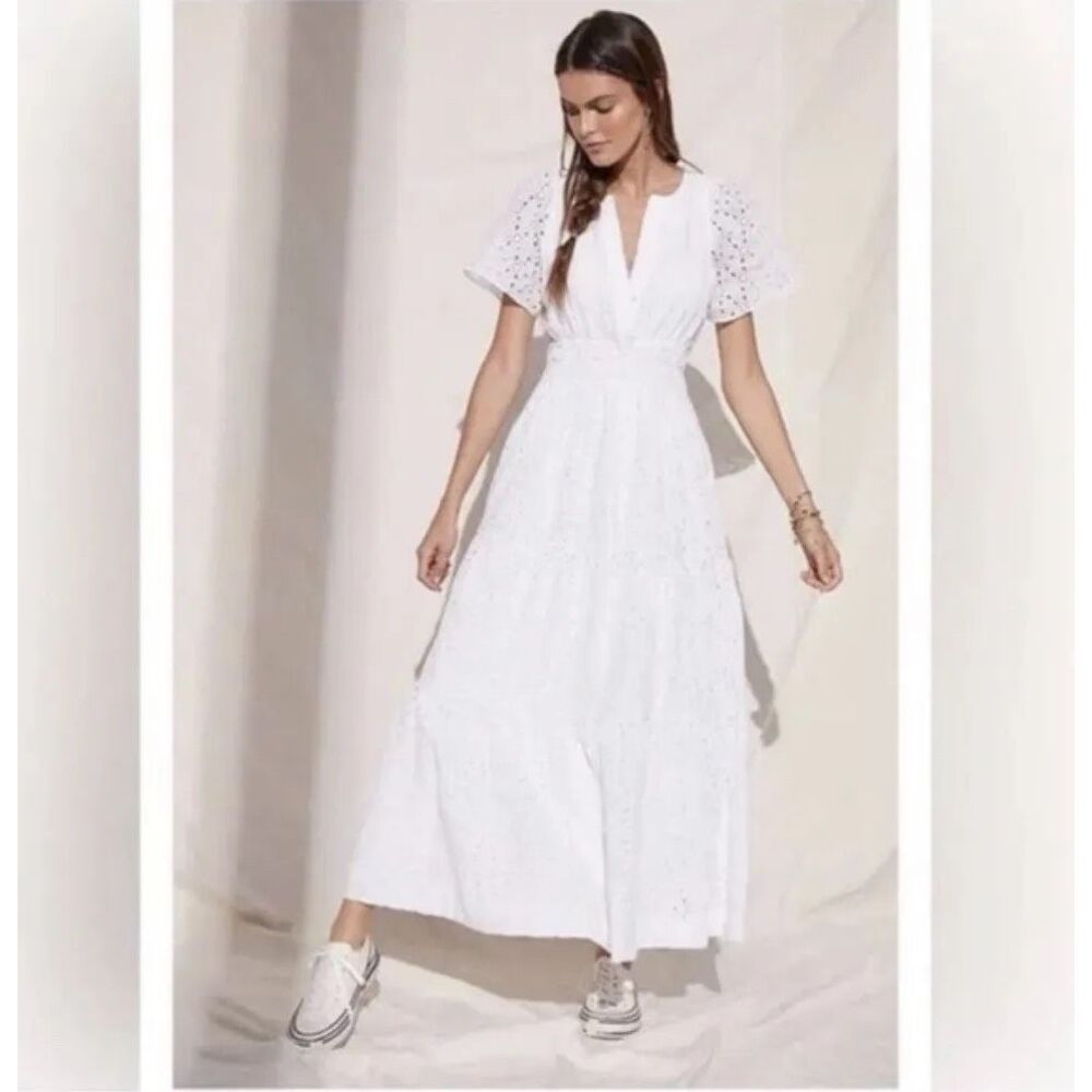 New Anthropologie The Somerset Dress: Eyelet Edition Size M - Picture 3 of 11